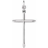 Sterling Silver 25.7x14 mm Cross Pendant